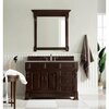 James Martin Vanities Brookfield 48in Single Vanity, Burnished Mahogany w/ 3 CM Grey Expo Quartz Top 147-114-5266-3GEX